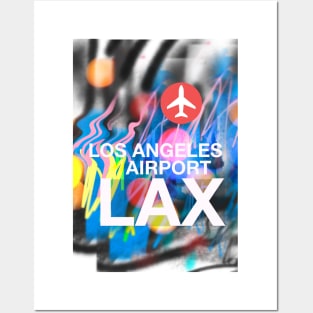 Airport code LAX Los Angeles Graffiti Posters and Art